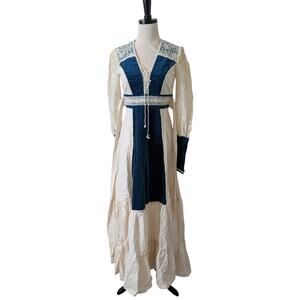 Gunne Sax Jessica McClintock Vintage 1970s Dress Size 9 Renaissance Edwardian
